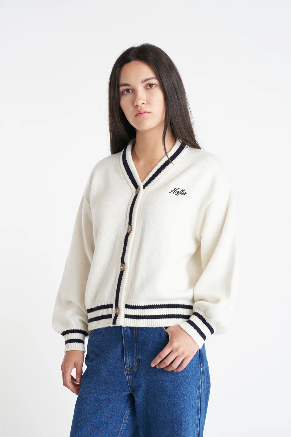 ACES KNIT CARDIGAN CHALK - Image 3