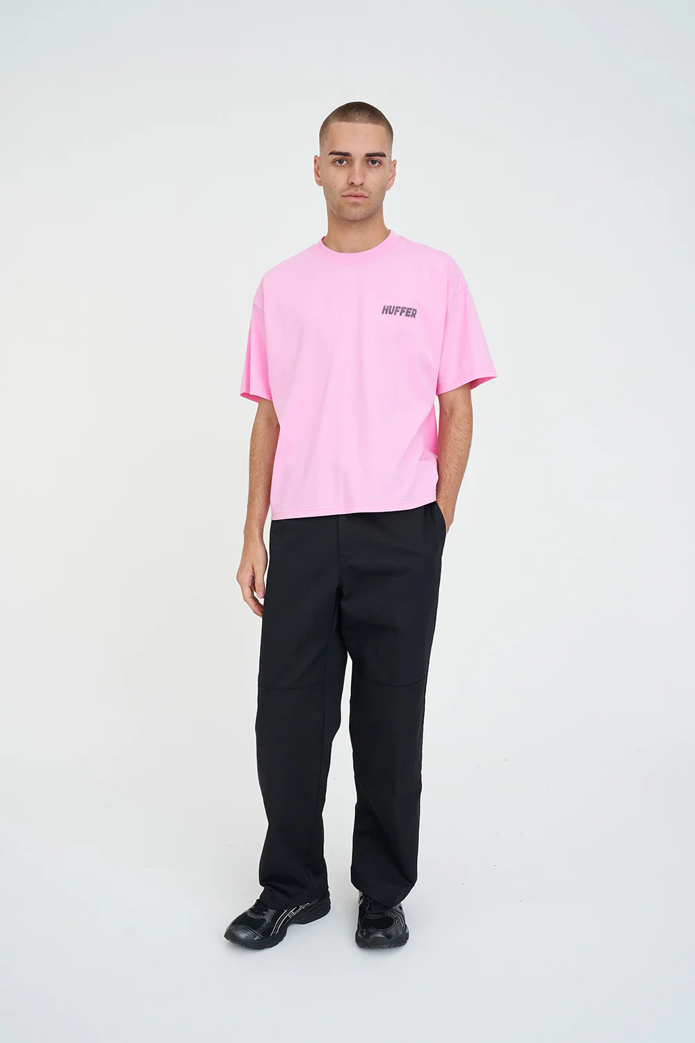 BLOCK CROP TEE 220/HAZE BON BON - Image 3