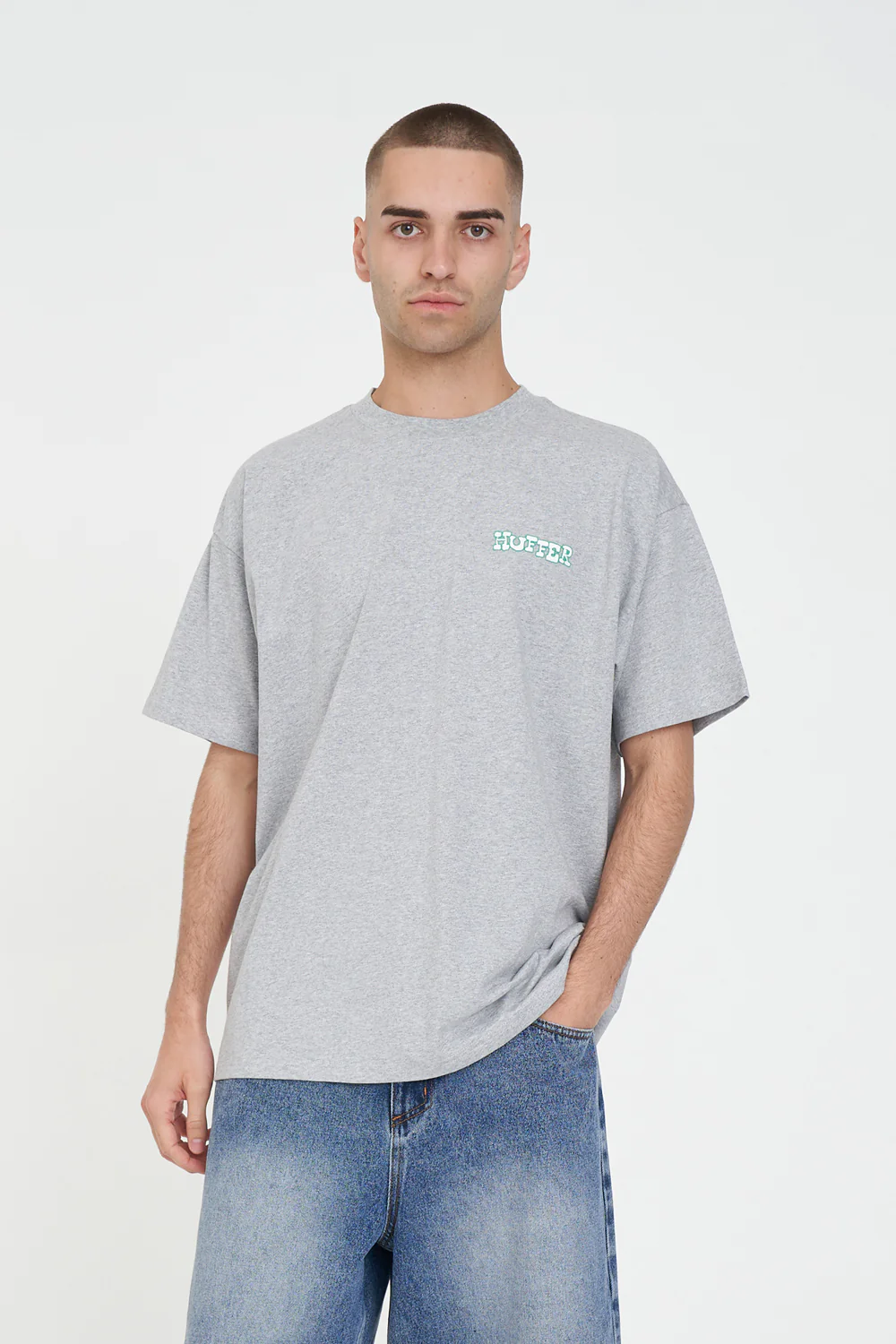 BLOCK TEE 220/VARIANT GREY MARLE - Image 2