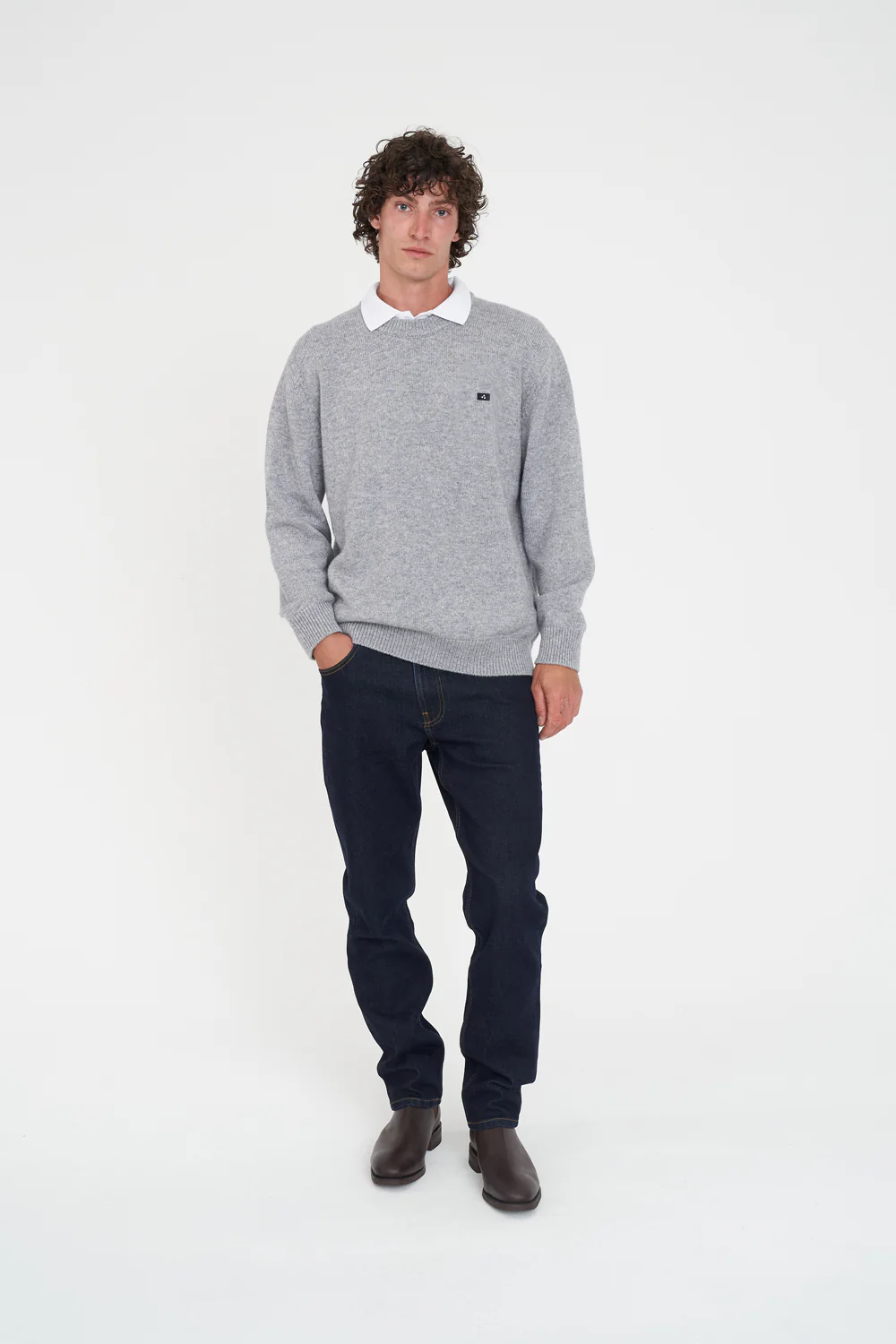 CLASSIC KNIT CREW/ 3BALL GREY MARLE - Image 3