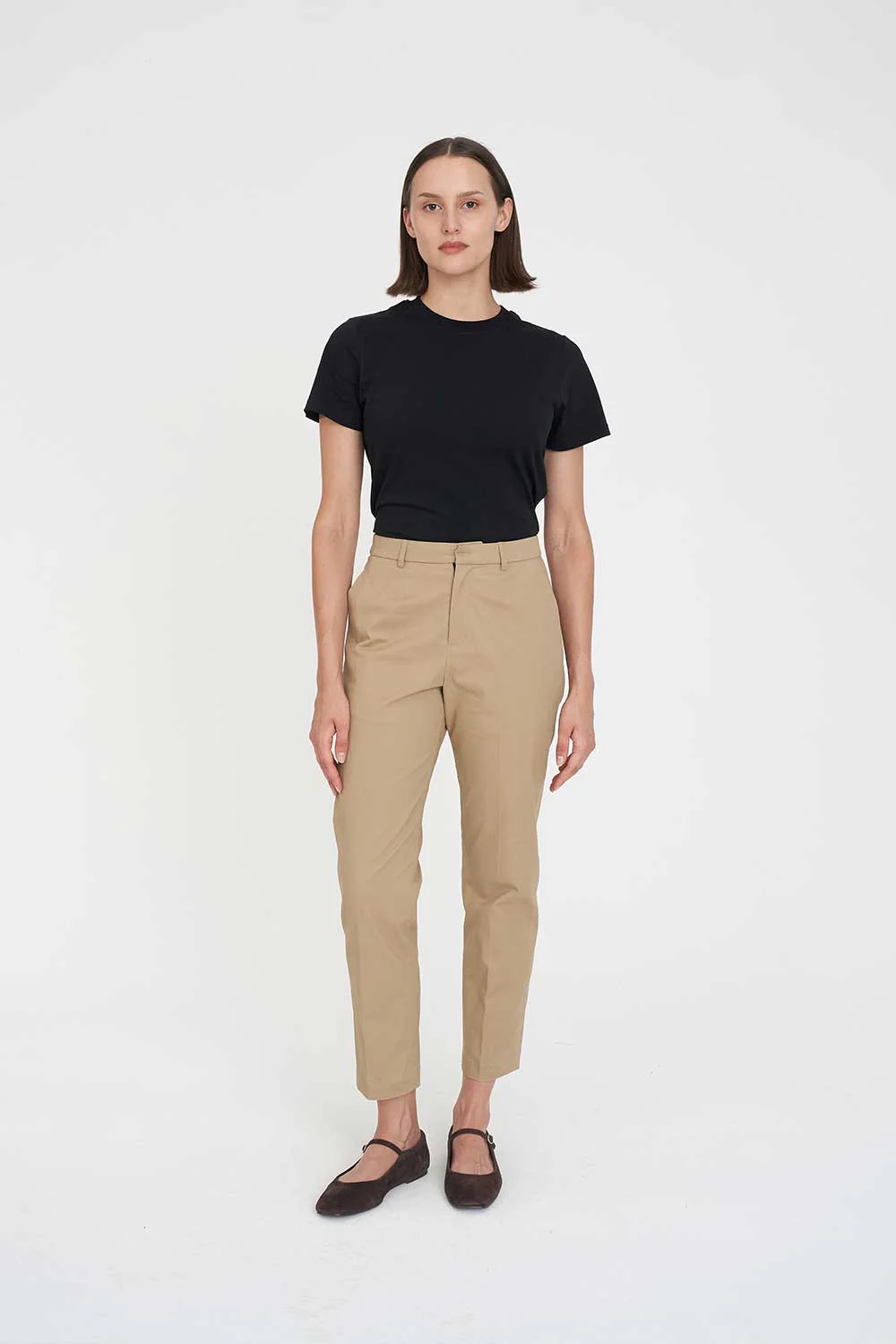 CLASSIC SLIM ANKLE PANT CAMEL - Image 3