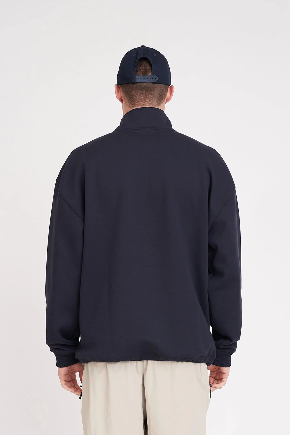 MENS CLUB ¼ ZIP CREW NAVY/CHALK - Image 6
