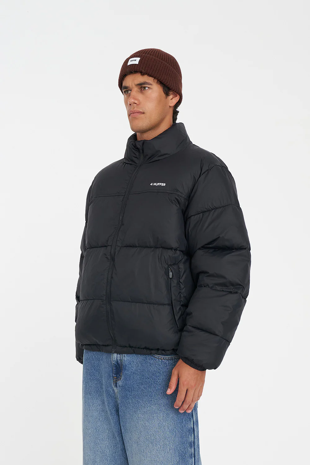 MENS RIDER PUFFER JACKET BLACK - Image 7