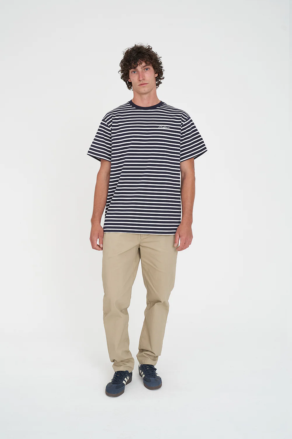 MENS STRIPE SUP TEE NAVY/WHITE - Image 3