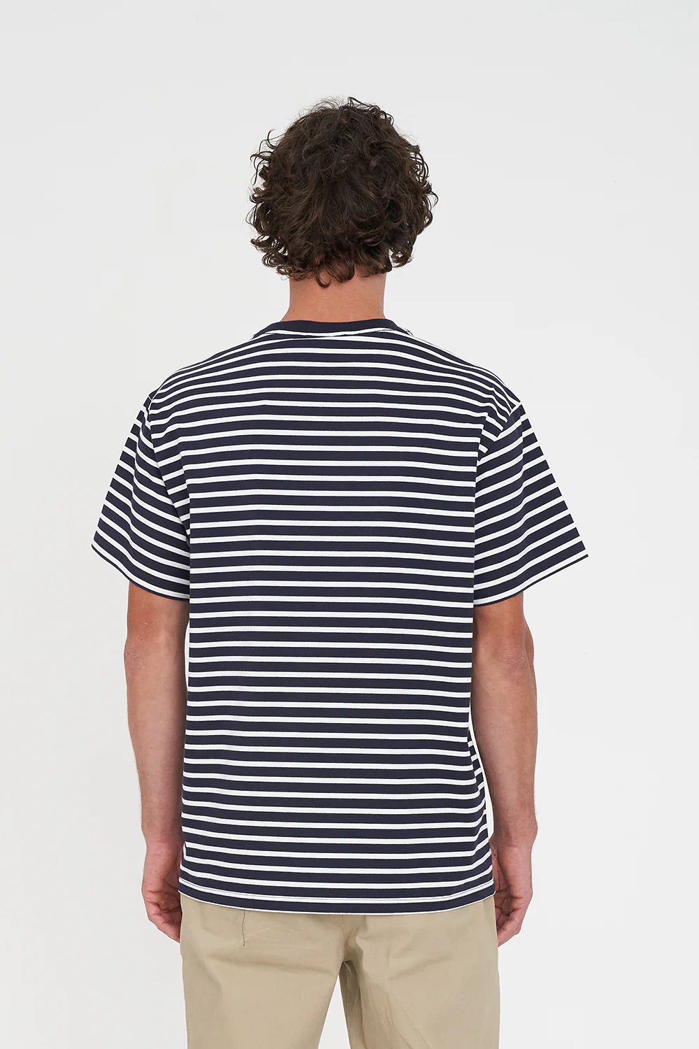 MENS STRIPE SUP TEE NAVY/WHITE - Image 6