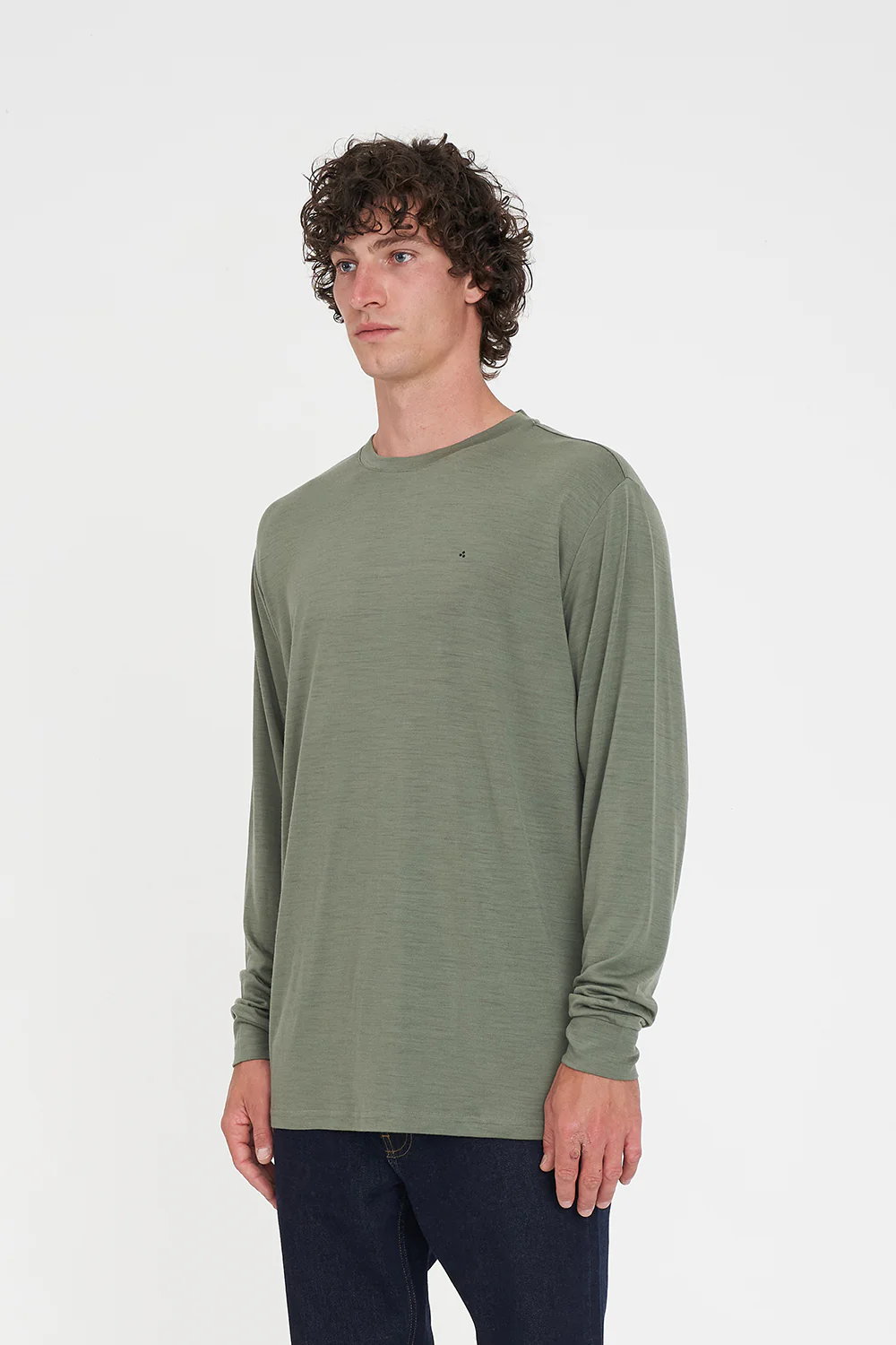 MERINO LS SUP TEE KHAKI - Image 3