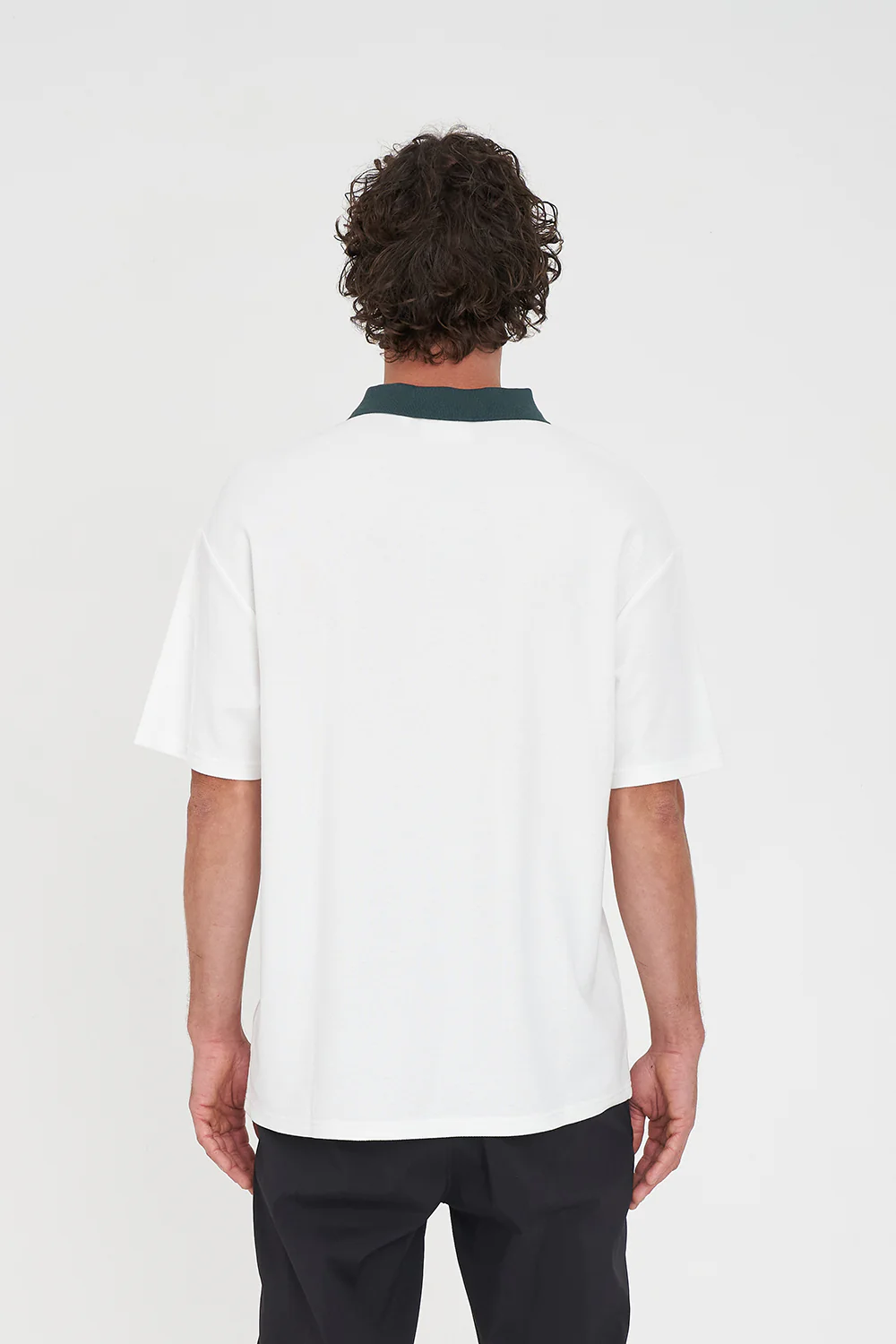 PAR LINE SS POLO CHALK/GOLF GREEN - Image 7