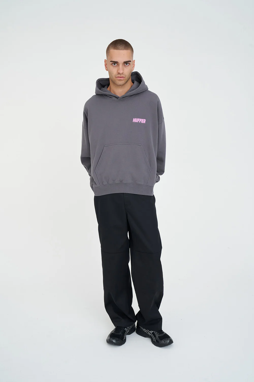 SUB CROP HOOD 350/HAZE FLINT GREY - Image 5