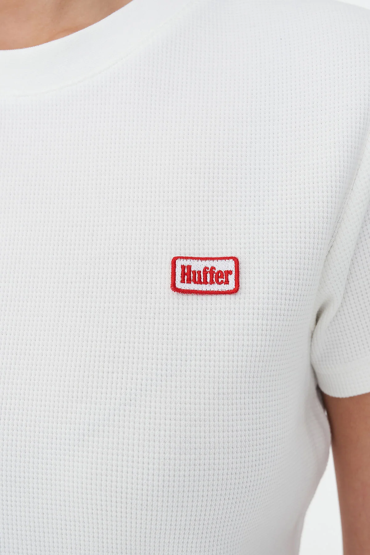 WAFFLE SLIM TEE CHALK - Image 4