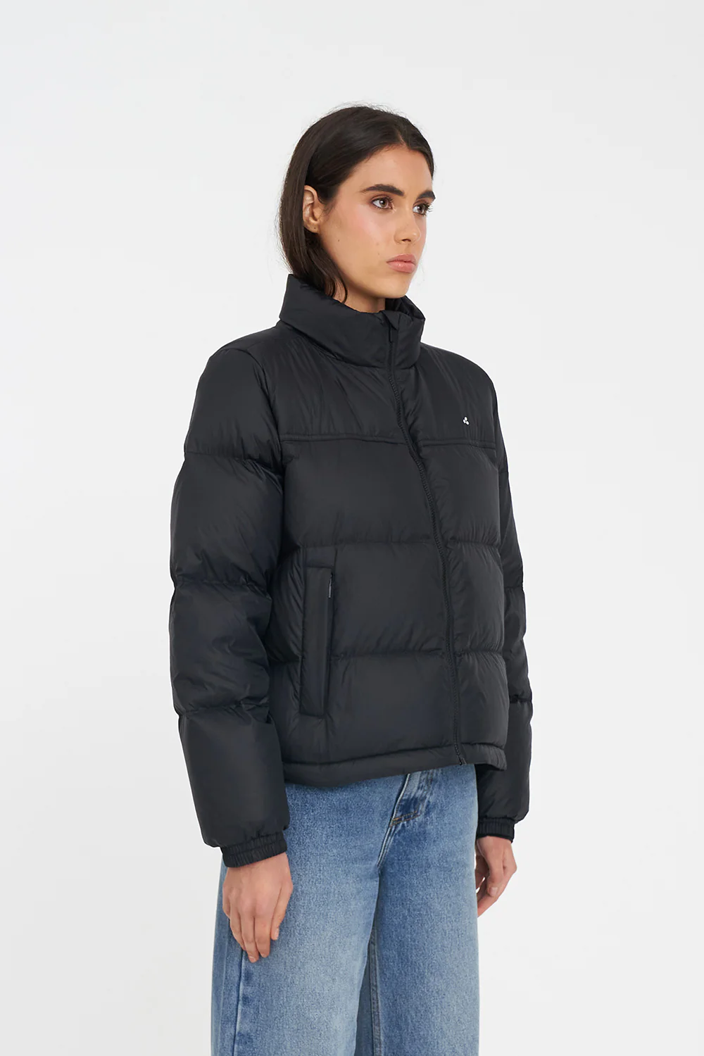 WOMENS ALPHA DOWN JACKET BLACK - Image 4