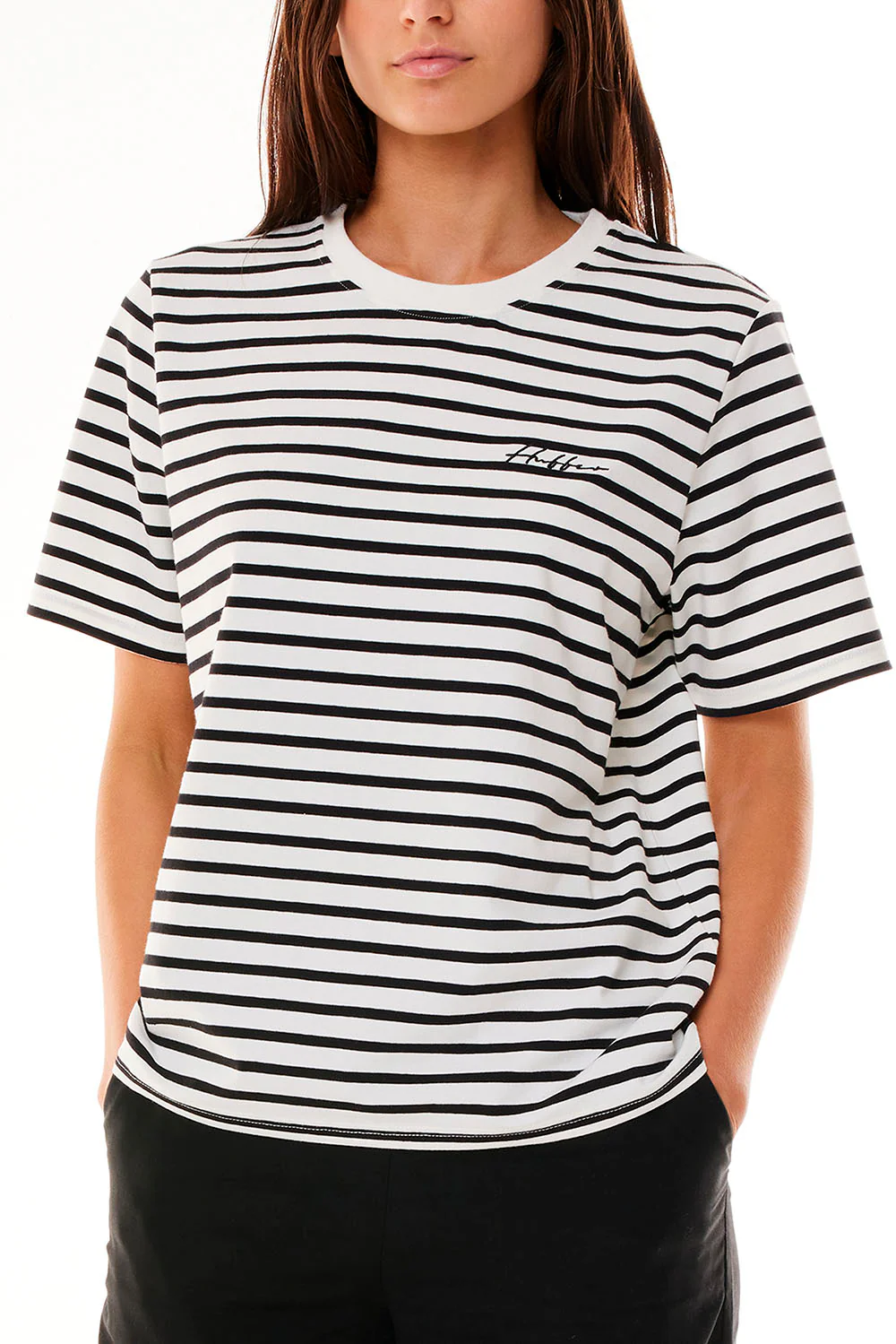 WMNS OUI OUI CLASSIC TEE BLACK/CHALK - Image 3