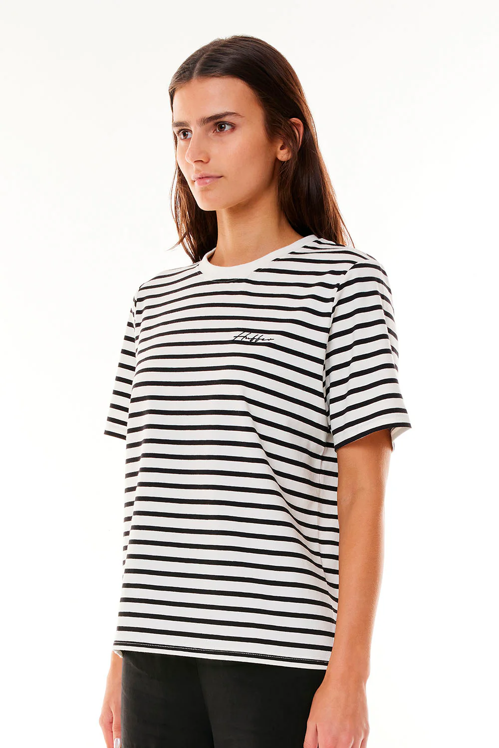 WMNS OUI OUI CLASSIC TEE BLACK/CHALK - Image 4
